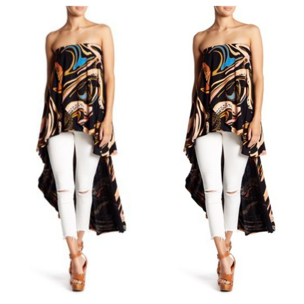 Free People Lost At Sea Hi-Lo Tube Top
